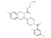 N-[1-[1-(5-chloro-2-fluorobenzoyl)-4-piperidinyl]-2-(4-fluorophenyl)ethyl]-N-methyl-3-(methylthio)propanamide
