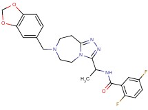 N-{1-[7-(1,3-benzodioxol-5-ylmethyl)-6,7,8,9-tetrahydro-5H-[1,2,4]triazolo[4,3-d][1,4]diazepin-3-yl]ethyl}-2,5-difluorobenzamide