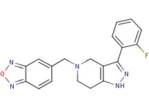 5-{[3-(2-fluorophenyl)-1,4,6,7-tetrahydro-5H-pyrazolo[4,3-c]pyridin-5-yl]methyl}-2,1,3-benzoxadiazole