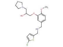 1-[5-({[(5-chloro-2-thienyl)methyl]amino}methyl)-2-methoxyphenoxy]-3-(1-pyrrolidinyl)-2-propanol