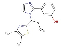 3-{1-[1-(4,5-dimethyl-1,3-thiazol-2-yl)propyl]-1H-imidazol-2-yl}phenol