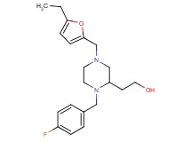 2-[4-[(5-ethyl-2-furyl)methyl]-1-(4-fluorobenzyl)-2-piperazinyl]ethanol