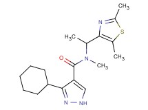3-cyclohexyl-N-[1-(2,5-dimethyl-1,3-thiazol-4-yl)ethyl]-N-methyl-1H-pyrazole-4-carboxamide