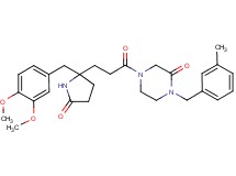 4-{3-[2-(3,4-dimethoxybenzyl)-5-oxo-2-pyrrolidinyl]propanoyl}-1-(3-methylbenzyl)-2-piperazinone
