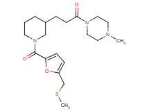 1-methyl-4-[3-(1-{5-[(methylthio)methyl]-2-furoyl}-3-piperidinyl)propanoyl]piperazine