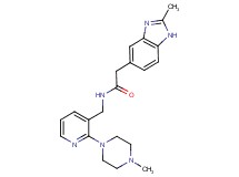 2-(2-methyl-1H-benzimidazol-5-yl)-N-{[2-(4-methylpiperazin-1-yl)pyridin-3-yl]methyl}acetamide