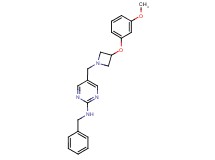 N-benzyl-5-{[3-(3-methoxyphenoxy)azetidin-1-yl]methyl}pyrimidin-2-amine