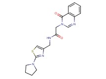 2-(4-oxo-3(4H)-quinazolinyl)-N-{[2-(1-pyrrolidinyl)-1,3-thiazol-4-yl]methyl}acetamide