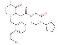 1-cyclopentyl-4-{[1-(2-ethoxybenzyl)-3-oxo-2-piperazinyl]acetyl}-2-piperazinone