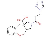 (3aS*,10aS*)-2-[3-(1H-1,2,4-triazol-1-yl)propanoyl]-2,3,3a,4-tetrahydro-1H-[1]benzoxepino[3,4-c]pyrrole-10a(10H)-carboxylic acid