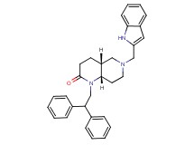 (4aR*,8aS*)-1-(2,2-diphenylethyl)-6-(1H-indol-2-ylmethyl)octahydro-1,6-naphthyridin-2(1H)-one