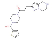2-{3-oxo-3-[4-(2-thienylcarbonyl)-1-piperazinyl]propyl}-4,5,6,7-tetrahydropyrazolo[1,5-a]pyrazine hydrochloride