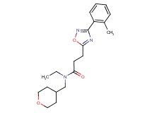 N-ethyl-3-[3-(2-methylphenyl)-1,2,4-oxadiazol-5-yl]-N-(tetrahydro-2H-pyran-4-ylmethyl)propanamide