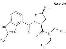 (2S,4S)-4-amino-N,N-diethyl-1-[(2-methyl-1H-benzimidazol-4-yl)carbonyl]pyrrolidine-2-carboxamide