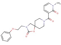8-[(1-methyl-2-oxo-1,2-dihydropyridin-3-yl)carbonyl]-3-(2-phenoxyethyl)-1-oxa-3,8-diazaspiro[4.5]decan-2-one