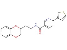 N-[2-(2,3-dihydro-1,4-benzodioxin-2-yl)ethyl]-6-(3-thienyl)nicotinamide