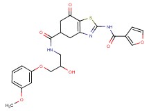 2-(3-furoylamino)-N-[2-hydroxy-3-(3-methoxyphenoxy)propyl]-7-oxo-4,5,6,7-tetrahydro-1,3-benzothiazole-5-carboxamide