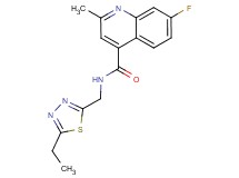 N-[(5-ethyl-1,3,4-thiadiazol-2-yl)methyl]-7-fluoro-2-methylquinoline-4-carboxamide