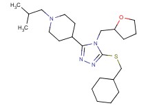 4-[5-[(cyclohexylmethyl)thio]-4-(tetrahydro-2-furanylmethyl)-4H-1,2,4-triazol-3-yl]-1-isobutylpiperidine