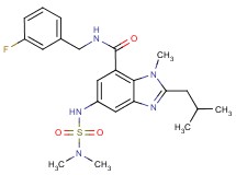 5-{[(dimethylamino)sulfonyl]amino}-N-(3-fluorobenzyl)-2-isobutyl-1-methyl-1H-benzimidazole-7-carboxamide
