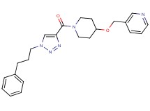 3-{[(1-{[1-(3-phenylpropyl)-1H-1,2,3-triazol-4-yl]carbonyl}-4-piperidinyl)oxy]methyl}pyridine