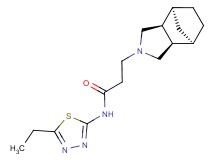 3-[(1R*,2R*,6S*,7S*)-4-azatricyclo[5.2.1.0~2,6~]dec-4-yl]-N-(5-ethyl-1,3,4-thiadiazol-2-yl)propanamide