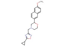4-[(5-cyclopropyl-1,2,4-oxadiazol-3-yl)methyl]-2-(6-methoxy-2-naphthyl)morpholine