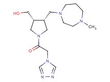 [(3R*,4R*)-4-[(4-methyl-1,4-diazepan-1-yl)methyl]-1-(4H-1,2,4-triazol-4-ylacetyl)-3-pyrrolidinyl]methanol