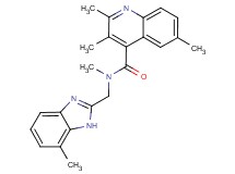 N,2,3,6-tetramethyl-N-[(7-methyl-1H-benzimidazol-2-yl)methyl]-4-quinolinecarboxamide