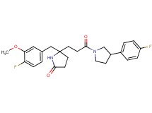 5-(4-fluoro-3-methoxybenzyl)-5-{3-[3-(4-fluorophenyl)-1-pyrrolidinyl]-3-oxopropyl}-2-pyrrolidinone