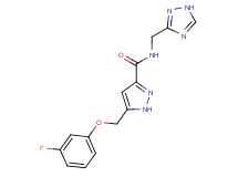 5-[(3-fluorophenoxy)methyl]-N-(1H-1,2,4-triazol-3-ylmethyl)-1H-pyrazole-3-carboxamide