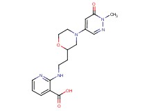 2-({2-[4-(1-methyl-6-oxo-1,6-dihydro-4-pyridazinyl)-2-morpholinyl]ethyl}amino)nicotinic acid