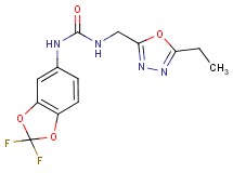 N-(2,2-difluoro-1,3-benzodioxol-5-yl)-N'-[(5-ethyl-1,3,4-oxadiazol-2-yl)methyl]urea