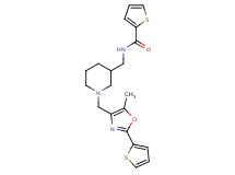 N-[(1-{[5-methyl-2-(2-thienyl)-1,3-oxazol-4-yl]methyl}-3-piperidinyl)methyl]-2-thiophenecarboxamide