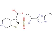 2-({[1-(5-methyl-1H-1,2,4-triazol-3-yl)ethyl]amino}sulfonyl)-4,5,6,7-tetrahydrothieno[2,3-c]pyridine-3-carboxylic acid