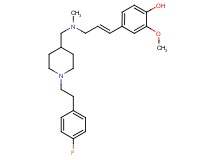 4-{(1E)-3-[({1-[2-(4-fluorophenyl)ethyl]-4-piperidinyl}methyl)(methyl)amino]-1-propen-1-yl}-2-methoxyphenol