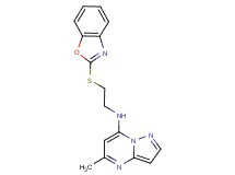 N-[2-(1,3-benzoxazol-2-ylthio)ethyl]-5-methylpyrazolo[1,5-a]pyrimidin-7-amine