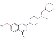 1-(7-methoxy-4-methyl-2-quinazolinyl)-N-methyl-N-(tetrahydro-2H-pyran-2-ylmethyl)-4-piperidinamine