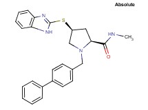(4S)-4-(1H-benzimidazol-2-ylthio)-1-(4-biphenylylmethyl)-N-methyl-L-prolinamide
