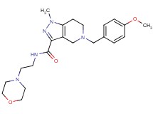 5-(4-methoxybenzyl)-1-methyl-N-[2-(4-morpholinyl)ethyl]-4,5,6,7-tetrahydro-1H-pyrazolo[4,3-c]pyridine-3-carboxamide