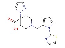 4-(1H-pyrazol-1-yl)-1-{[1-(1,3-thiazol-2-yl)-1H-pyrrol-2-yl]methyl}piperidine-4-carboxylic acid