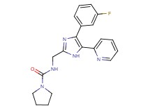 N-{[4-(3-fluorophenyl)-5-pyridin-2-yl-1H-imidazol-2-yl]methyl}pyrrolidine-1-carboxamide