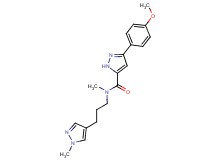 3-(4-methoxyphenyl)-N-methyl-N-[3-(1-methyl-1H-pyrazol-4-yl)propyl]-1H-pyrazole-5-carboxamide