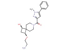 rel-(1R,3S)-3-(2-aminoethoxy)-7-[(1-methyl-5-phenyl-1H-pyrazol-3-yl)carbonyl]-7-azaspiro[3.5]nonan-1-ol hydrochloride