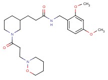 N-(2,4-dimethoxybenzyl)-3-{1-[3-(1,2-oxazinan-2-yl)propanoyl]-3-piperidinyl}propanamide
