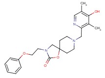 8-[(4-hydroxy-3,5-dimethyl-2-pyridinyl)methyl]-3-(2-phenoxyethyl)-1-oxa-3,8-diazaspiro[4.5]decan-2-one