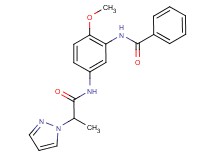N-(2-methoxy-5-{[2-(1H-pyrazol-1-yl)propanoyl]amino}phenyl)benzamide