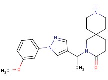2-{1-[1-(3-methoxyphenyl)-1H-pyrazol-4-yl]ethyl}-2,9-diazaspiro[5.5]undecan-3-one hydrochloride