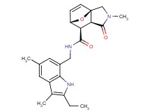 (3aR*,6S*,7R*,7aS*)-N-[(2-ethyl-3,5-dimethyl-1H-indol-7-yl)methyl]-2-methyl-1-oxo-1,2,3,6,7,7a-hexahydro-3a,6-epoxyisoindole-7-carboxamide
