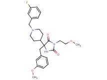 5-[1-(3-fluorobenzyl)-4-piperidinyl]-5-(3-methoxybenzyl)-3-(2-methoxyethyl)-2,4-imidazolidinedione
